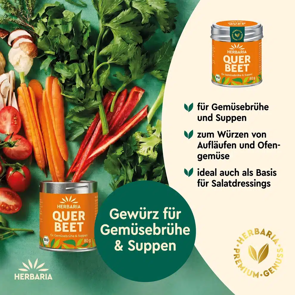 Herbaria Querbeet bio*-Bioland 80g M-Dose – Bild 2