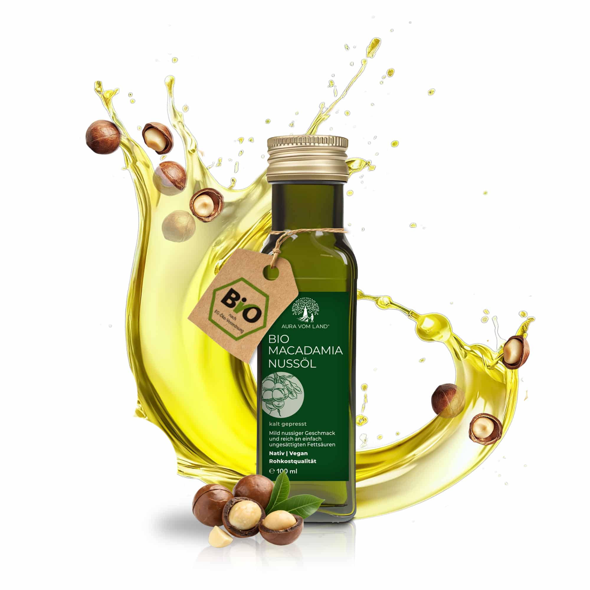 100 ml Flasche Bio Macadamianussöl