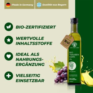 BIO Traubenkernöl - „Natürlich und vielseitig: Bio Traubenkernöl für Küche und Hautpflege“ - – Bild 7
