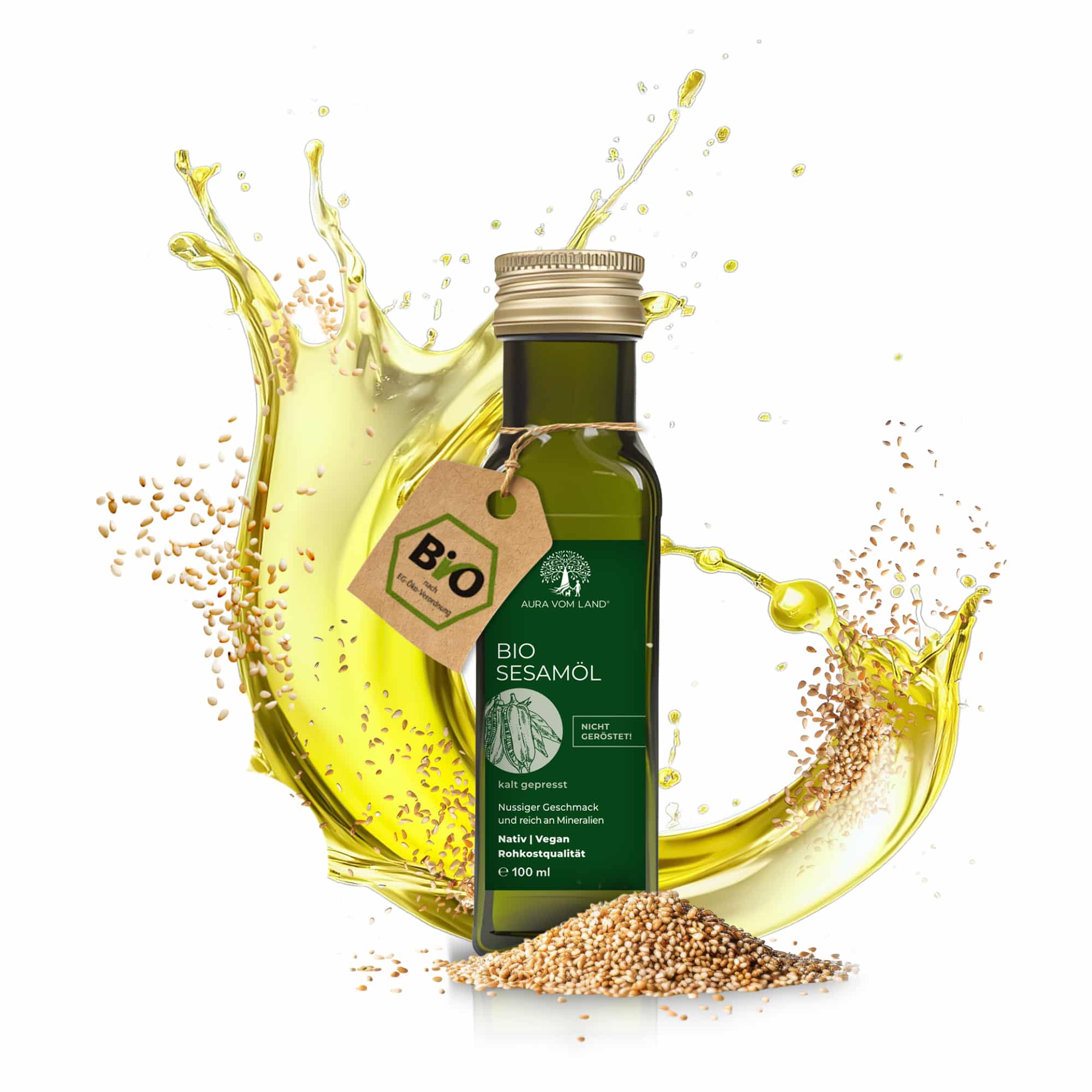 Aura vom Land Bio Sesamöl für asiatische Küche, Salate und Wok-Gerichte