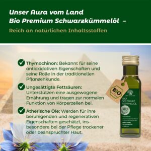 Bio Premium Schwarzkümmelöl "Natürlich, Vielseitig, Ideal für Ernährung & Pflege" – Bild 3