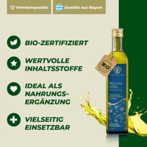 Bio Omega-Öl Mischung – 100% premium - kaltgepresst & regional | Solara Vital – Bild 3