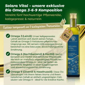 Bio Omega-Öl Mischung – 100% premium - kaltgepresst & regional | Solara Vital – Bild 4