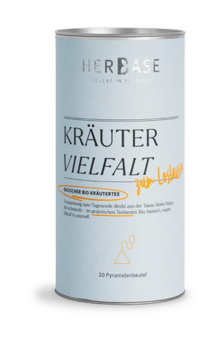 HERBASE Loslassen Bio Basen Kräutertee 100 g mit 27 Bio-Zutaten, Melisse, Lavendel, Kamille und Passionsblume